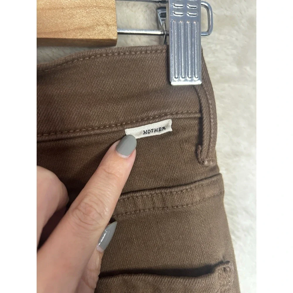 MOTHER 26 High Waisted Looker Skinny Jeans‎ Women Brown
